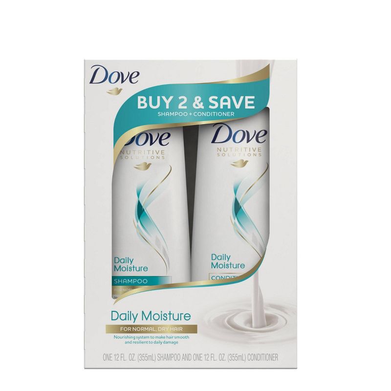 Dove Beauty Daily Moisture Shampoo & Conditioner Twin Pack - 24 fl oz