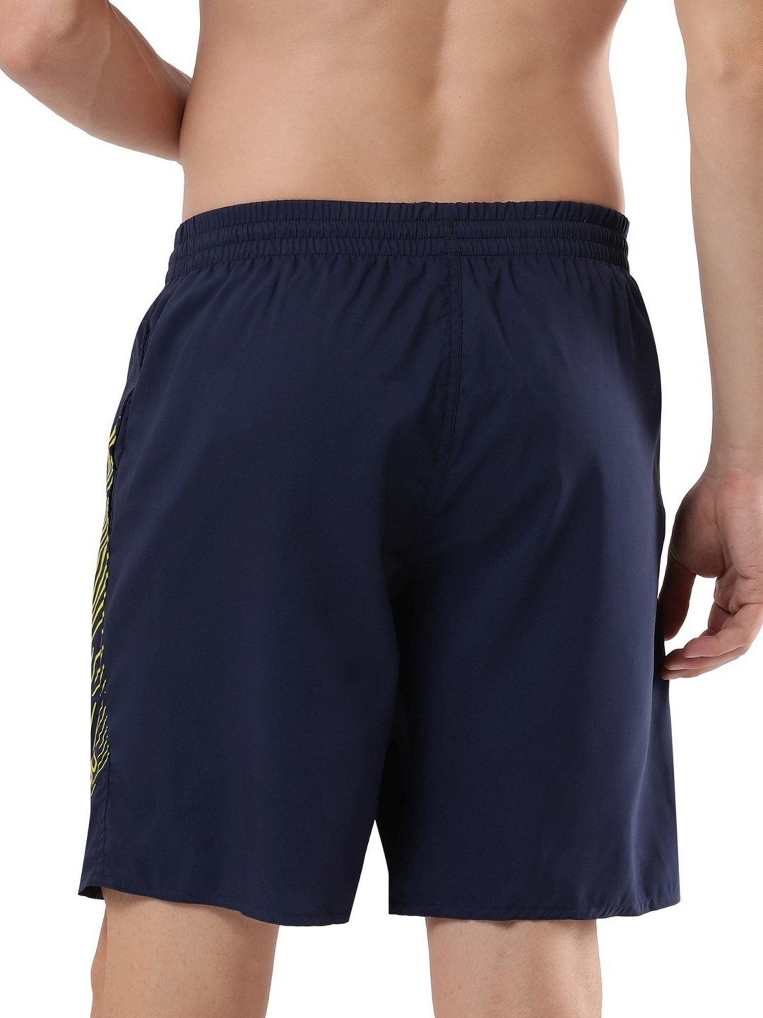 Speedo Navy Regular Fit Printed Swim Shorts