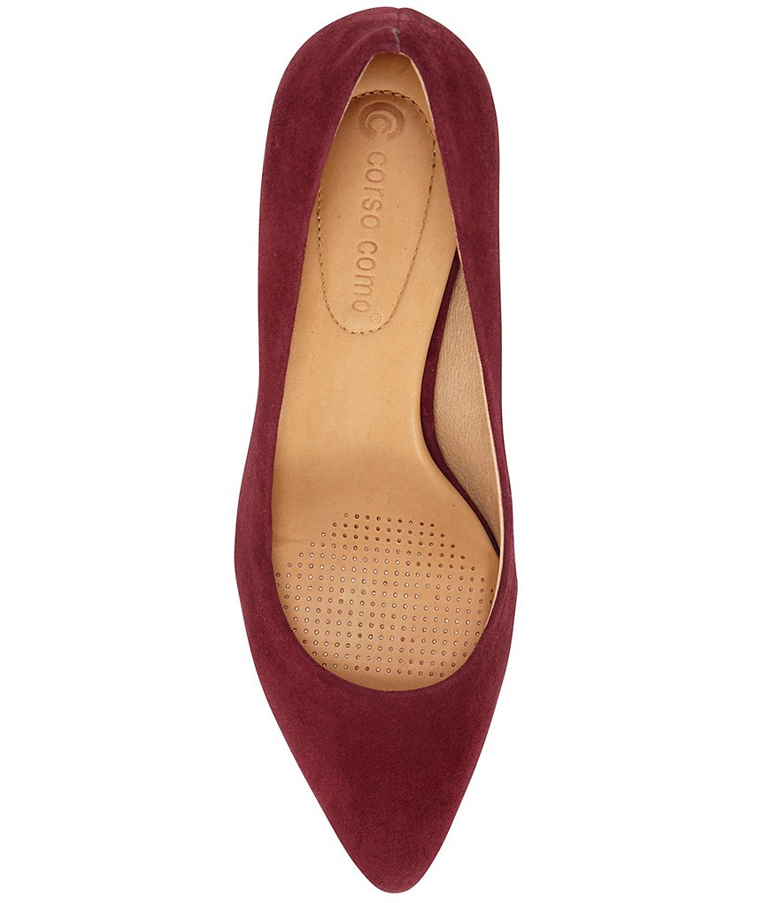 CC Corso Como Ryanna Water-Repellent Suede Block Heel Pumps