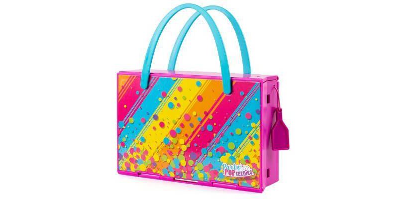 Party Popteenies Summer Pop Party Tutti Frutti Party Pop Gift Bag with Collectible Dolls Mini Furniture and Confetti