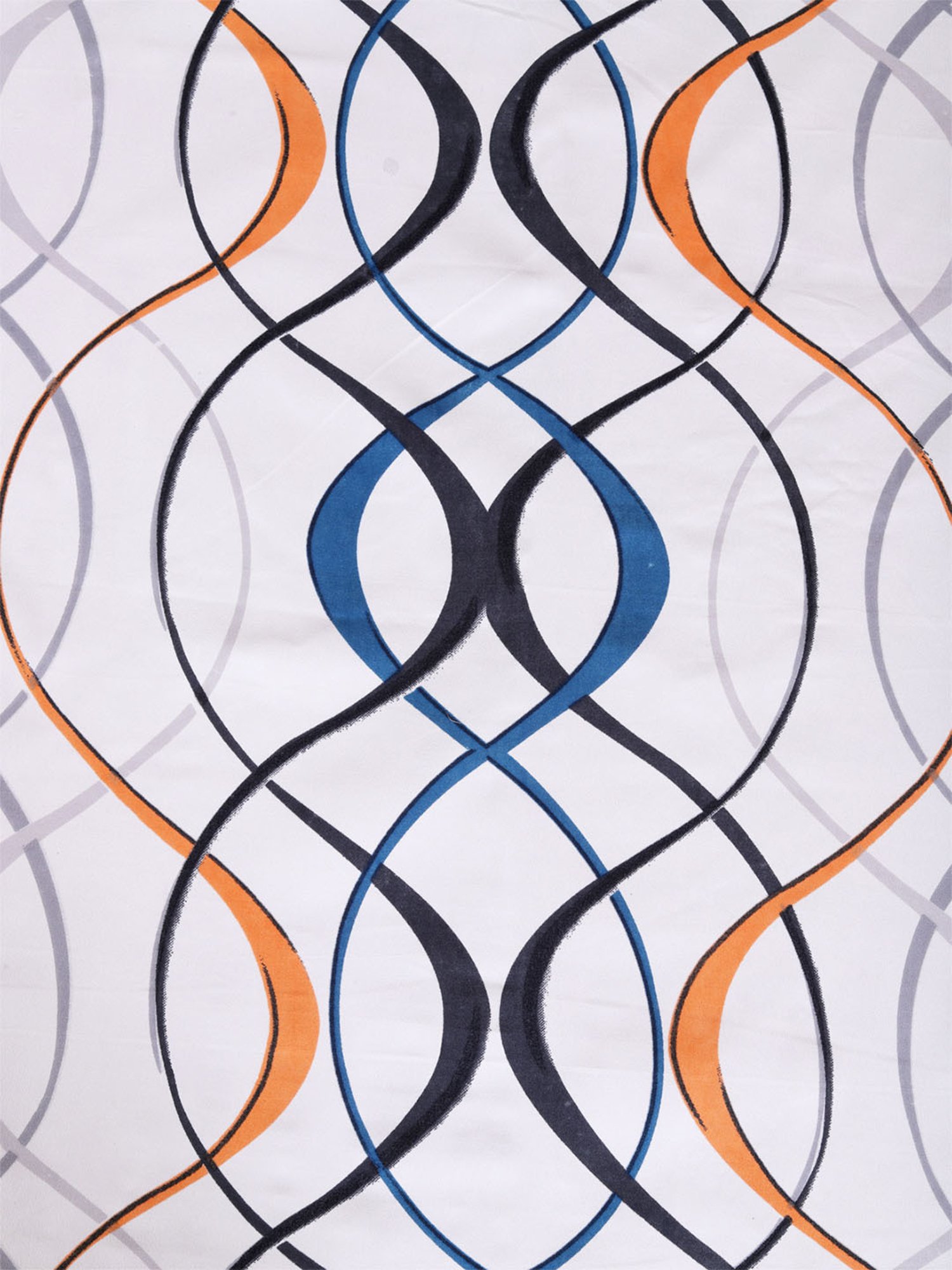 Romee White Microfibre Abstract Bed Sheets