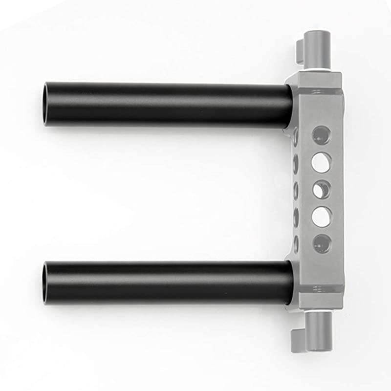 4 Inch 15mm Rod for 15mm DSLR Rail Block System Lens Support Matte Box Follow Focus Black Aluminum Alloy R049
