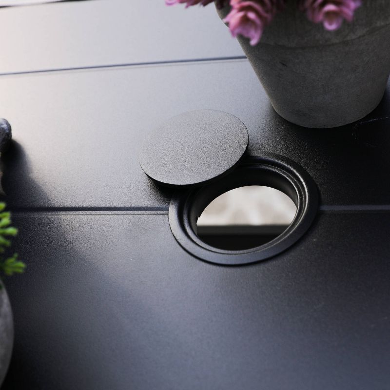 7pc Steel Patio Dining Sets Cream - Lokatse