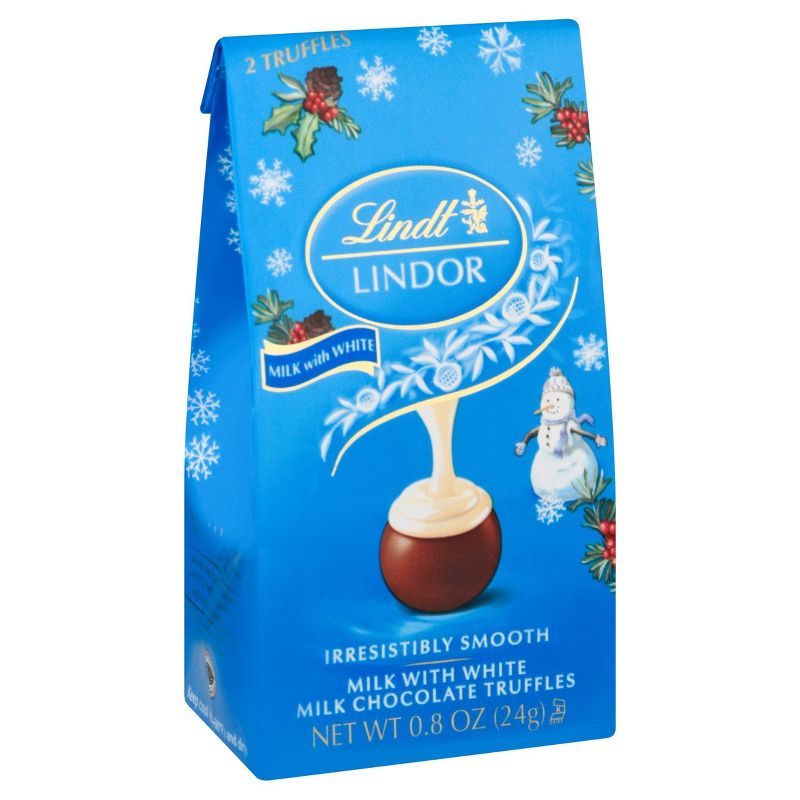 Lindt Holiday White Milk Chocolate Truffles - 0.8oz