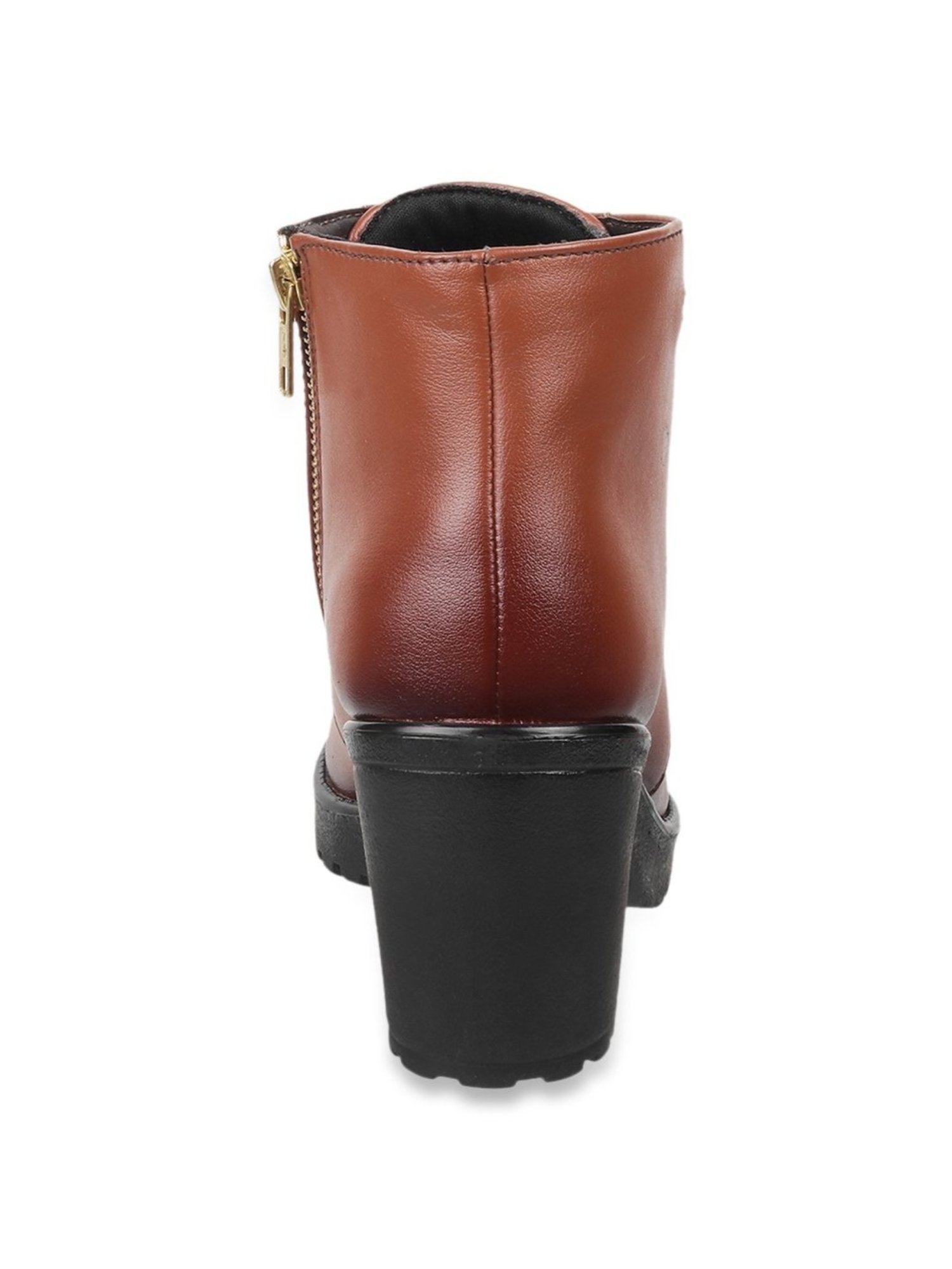 Mochi Women's Tan Shoe Lace-up Boots