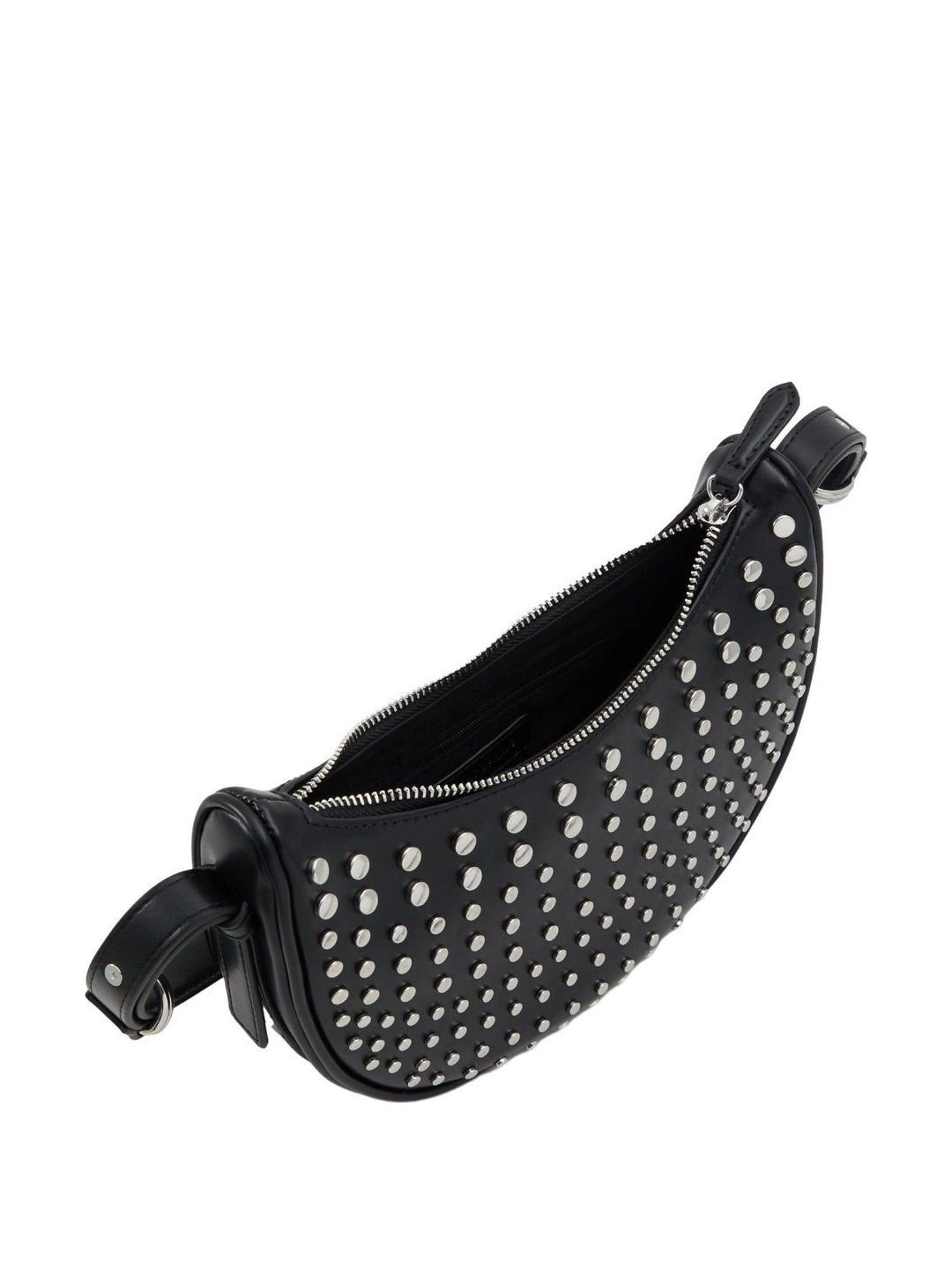 Call It Spring Black Rivets Small Shoulder Handbag