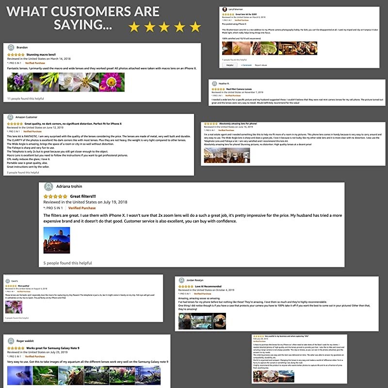 iPhone Camera Lens Kit iPhone SmartphonesPixelSamsungAndroid Phones Camera 2xTele Lens ZoomLens+Fisheye Lens+036XSuper Wide Angle Lens 20X Macro Lens CPLBlue Red Filter Filter