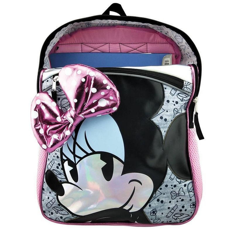 Minnie Mouse Bow 16" Kids' Backpack - Silver Gray