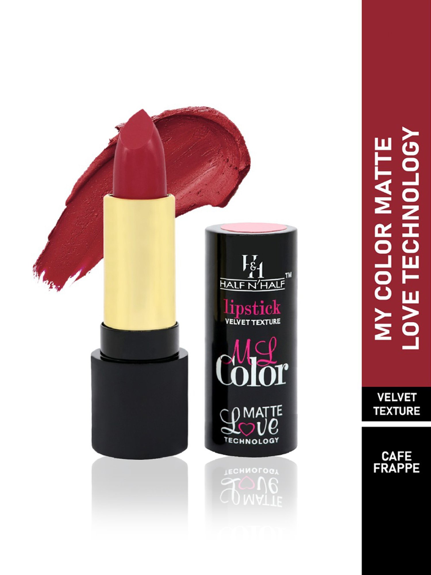 Half N Half My Color Velvet Texture Matte Lipstick Cafe Frappe - 3.8 gm