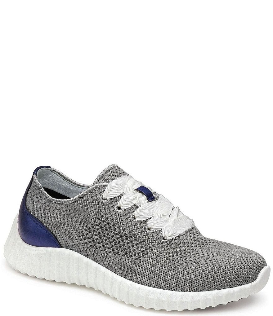 Johnston & Murphy Kristen Waterproof Metallic Knit Sneakers