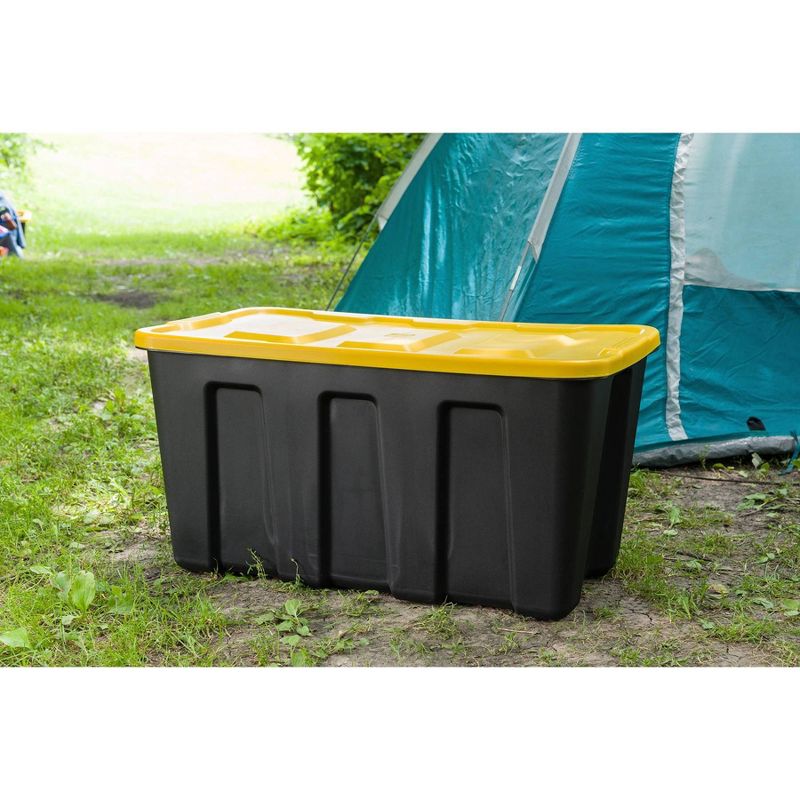 Durabilt34 Gal Storage Totes Set of 2 - Black/Yellow
