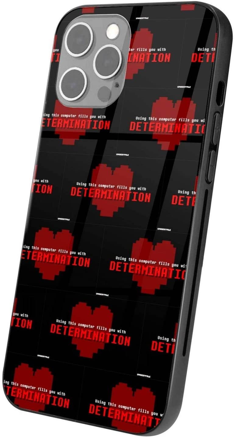 Undertale Sans Compatible with iPhone 12 Series Case Protective Shockproof Slim Soft TPU + Glass IP12-6.1