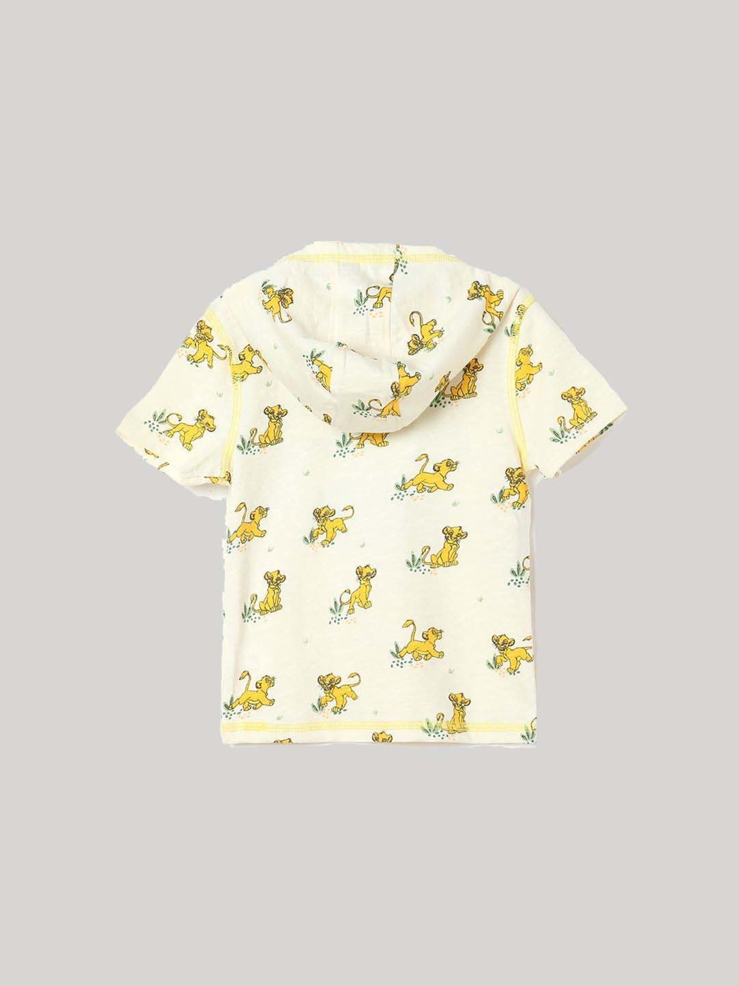 Juniors by Lifestyle Boys Cream & Yellow Cotton Printed T Shirt