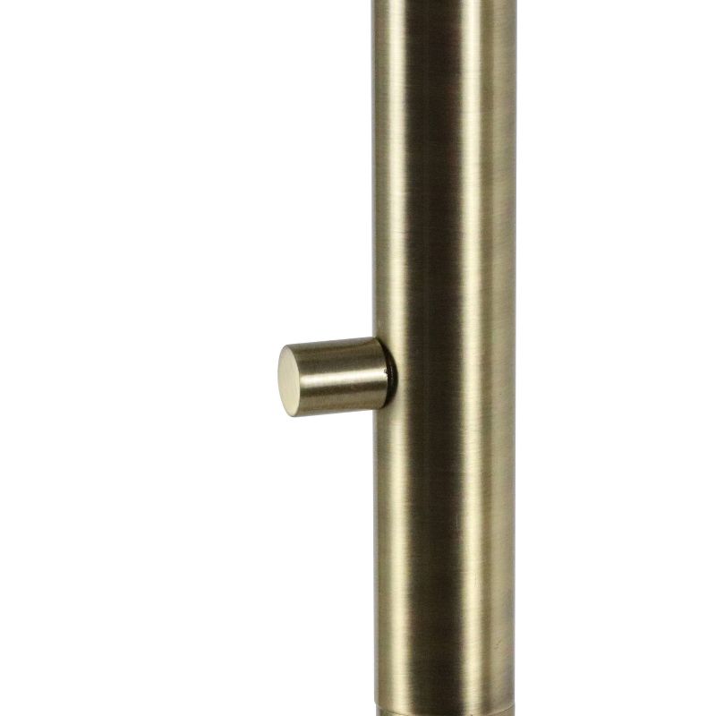 62" 2 Light Marble Morris Base Floor Lamp Brass - Decor Therapy