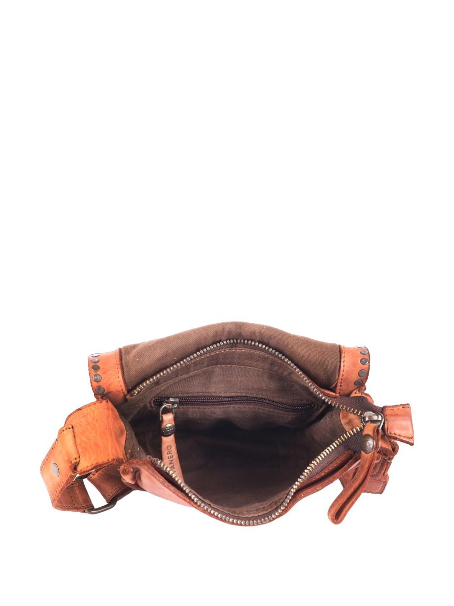 KOMPANERO Alaska Cognac Embellished Medium Sling Handbag