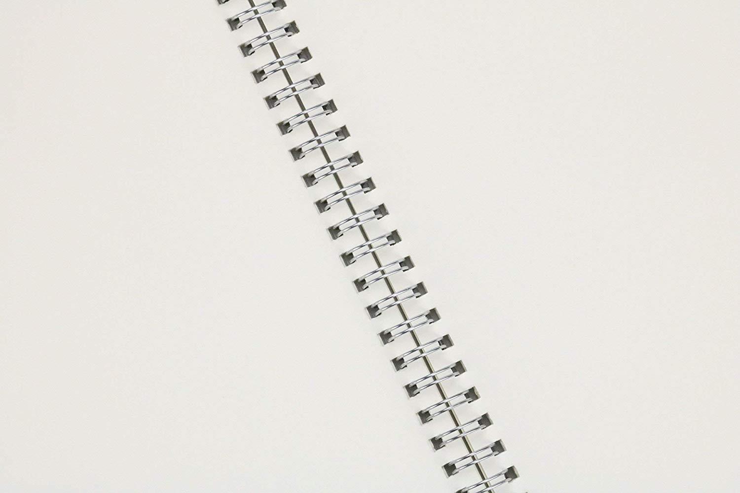 Miliko Transparent Hardcover B5 Blank Wirebound/Spiral Notebook/Journal Set-2 Per Pack, 7.1"x10"(Blank)