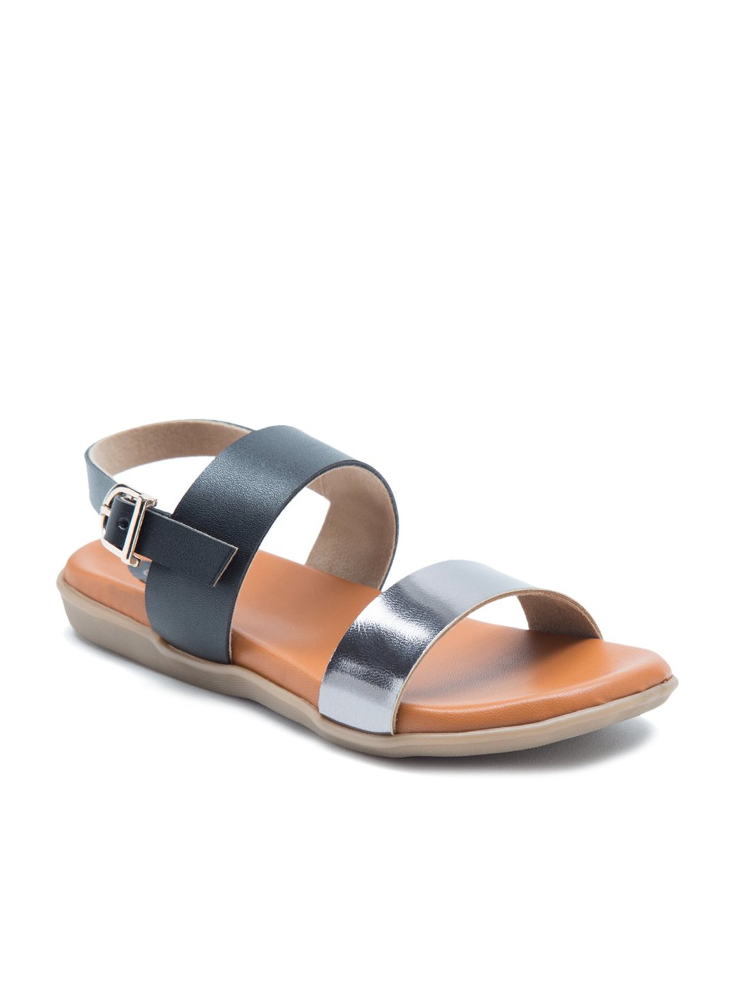 Beanz Kids Ella Black & Tan Back Strap Sandals