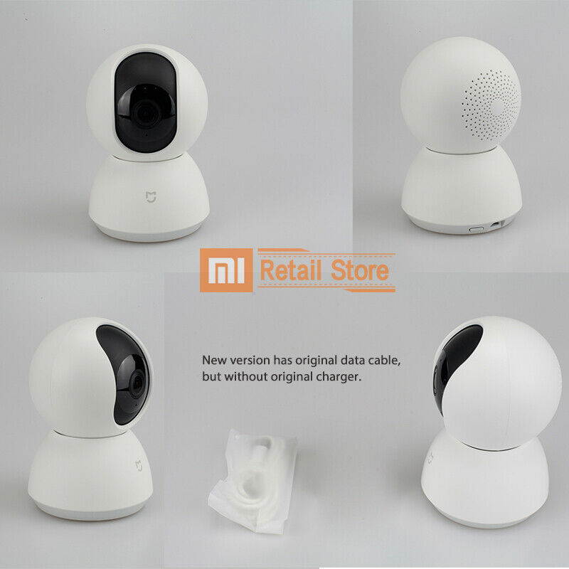 Original Xiaomi Mijia Smart IP Camera 1080P HD 360&deg; Viewing Angle WiFi Wireless Pan-Tilt Infrared Night Vision AI Enhanced Motion Detection Two-Way Voice H.265 Encoding Webcam
