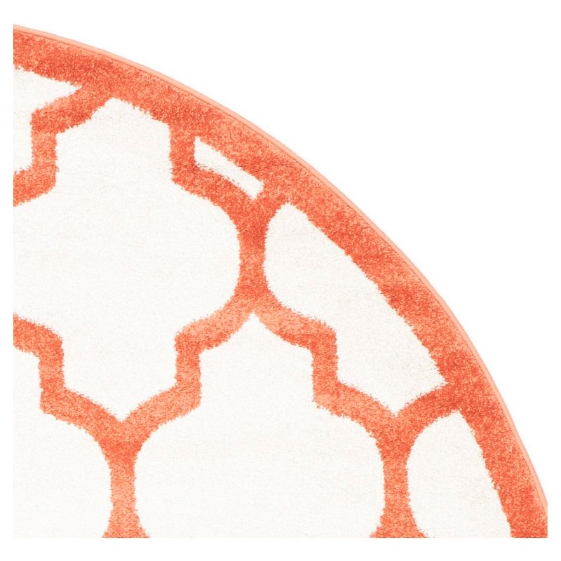 8'X10' Rectangle Outdoor Patio Rug  Beige/Orange - Safavieh