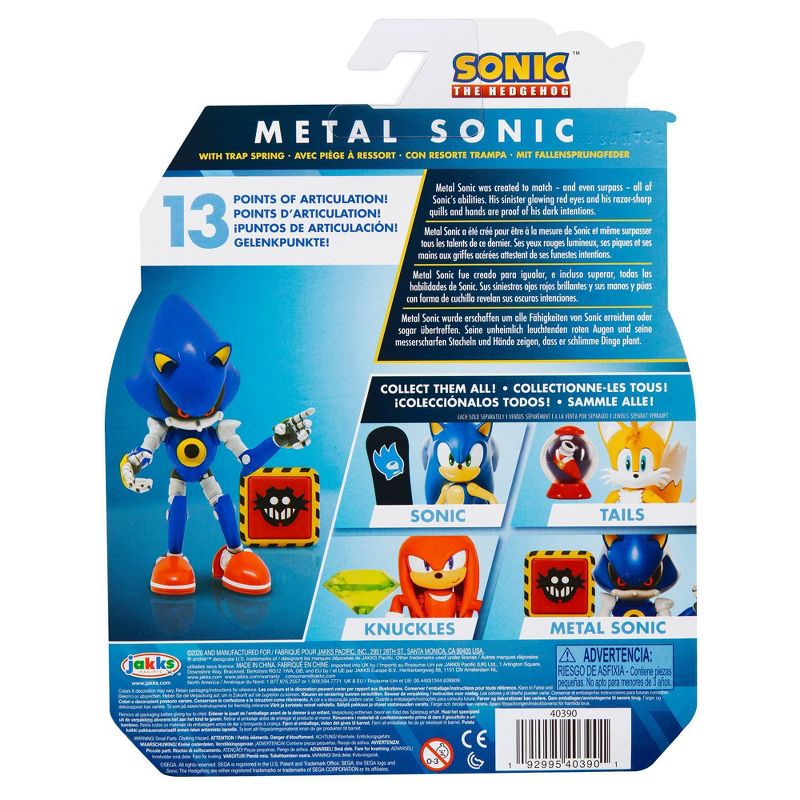 Sonic the Hedgehog 4" Modern Metal Sonic with Trap Spring Wave 2