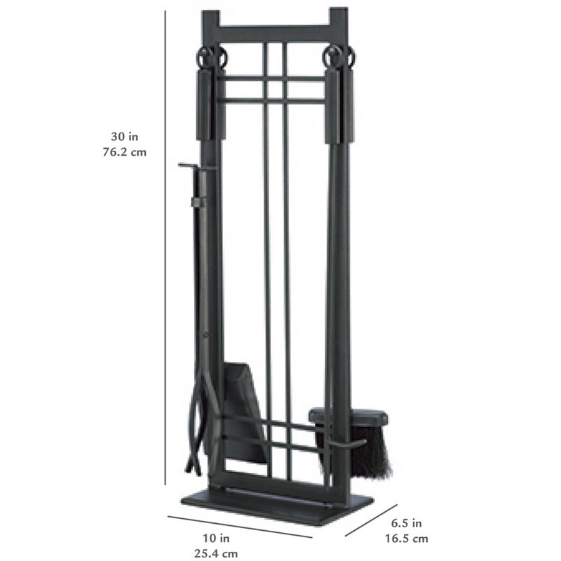 Pleasant Hearth Preston Fireplace Toolset Vintage Iron