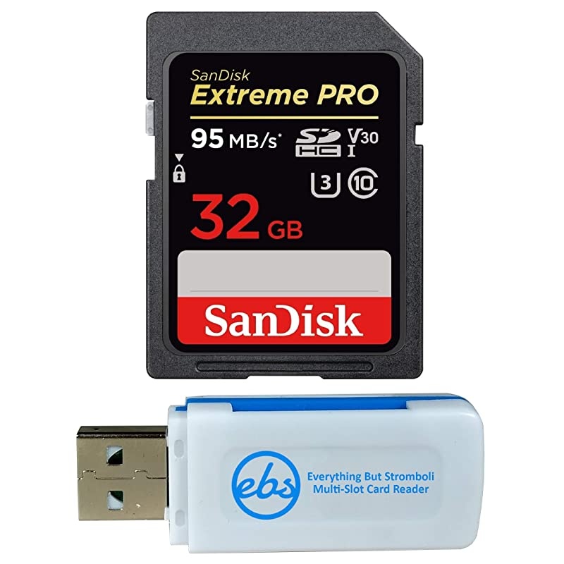SD Extreme Pro Memory Card Works with Sony Alpha a6000 Mirrorless Camera ILCE6000 4K V30 SDSDXXG Bundle with 1 Everything But Stromboli Combo Card Reader 32GB Class 10