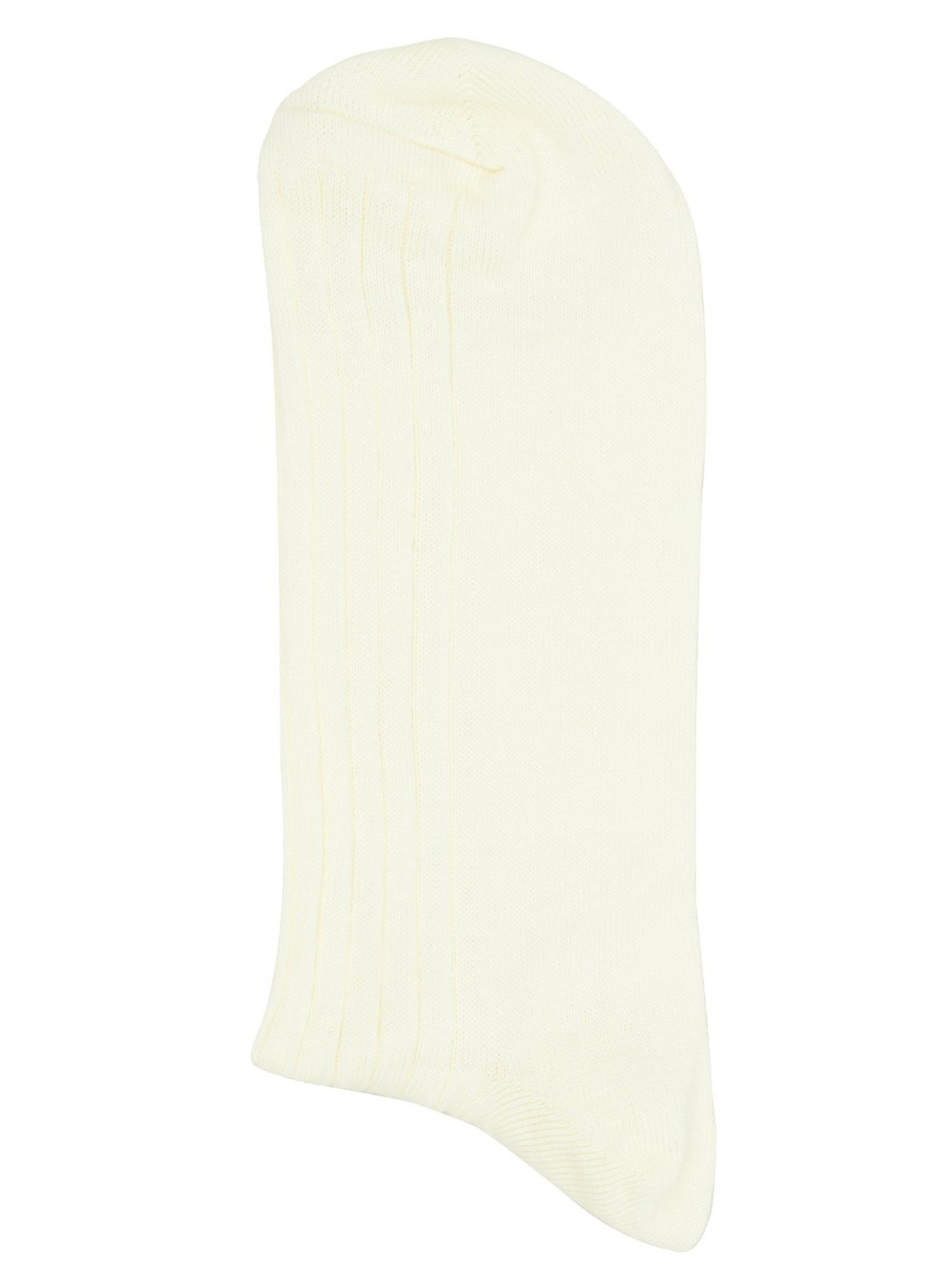 BALENZIA Classic Cream Crew Length Rib Socks