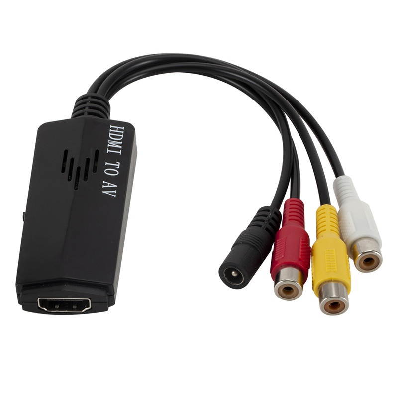 HDMI To AV Adapter HD Video Converter For HDMI To RCA AV / CVSB L / R Video 1080P HDMI2AV Support NTSC PAL Output