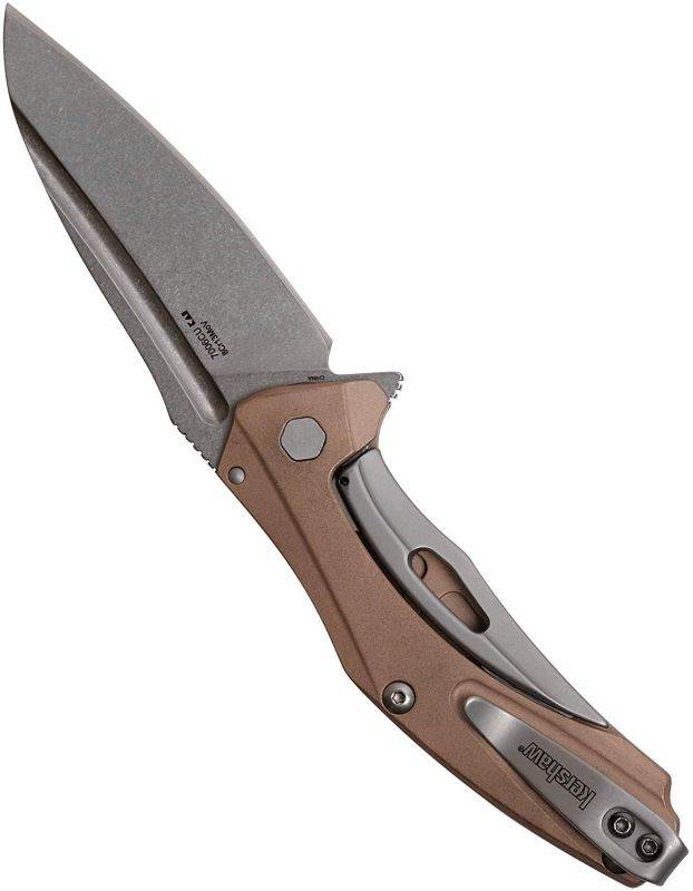 Kershaw Natrix Assisted 2.75in Stonewash Plain Copper Handle
