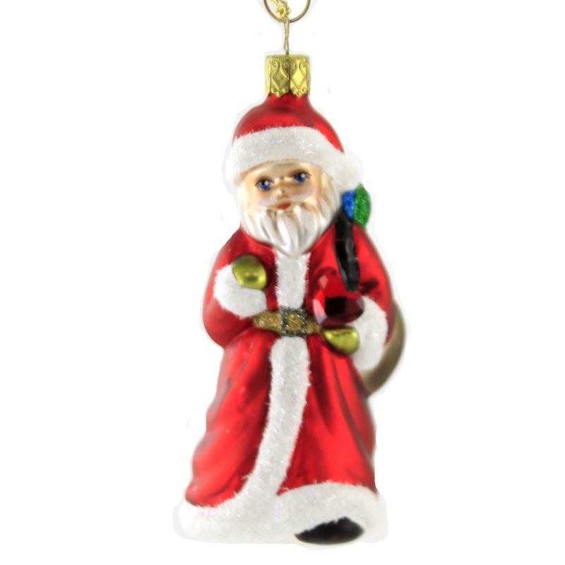 Inge Glas 5.0" Christmas At Heart Santa Ornament  -  Tree Ornaments