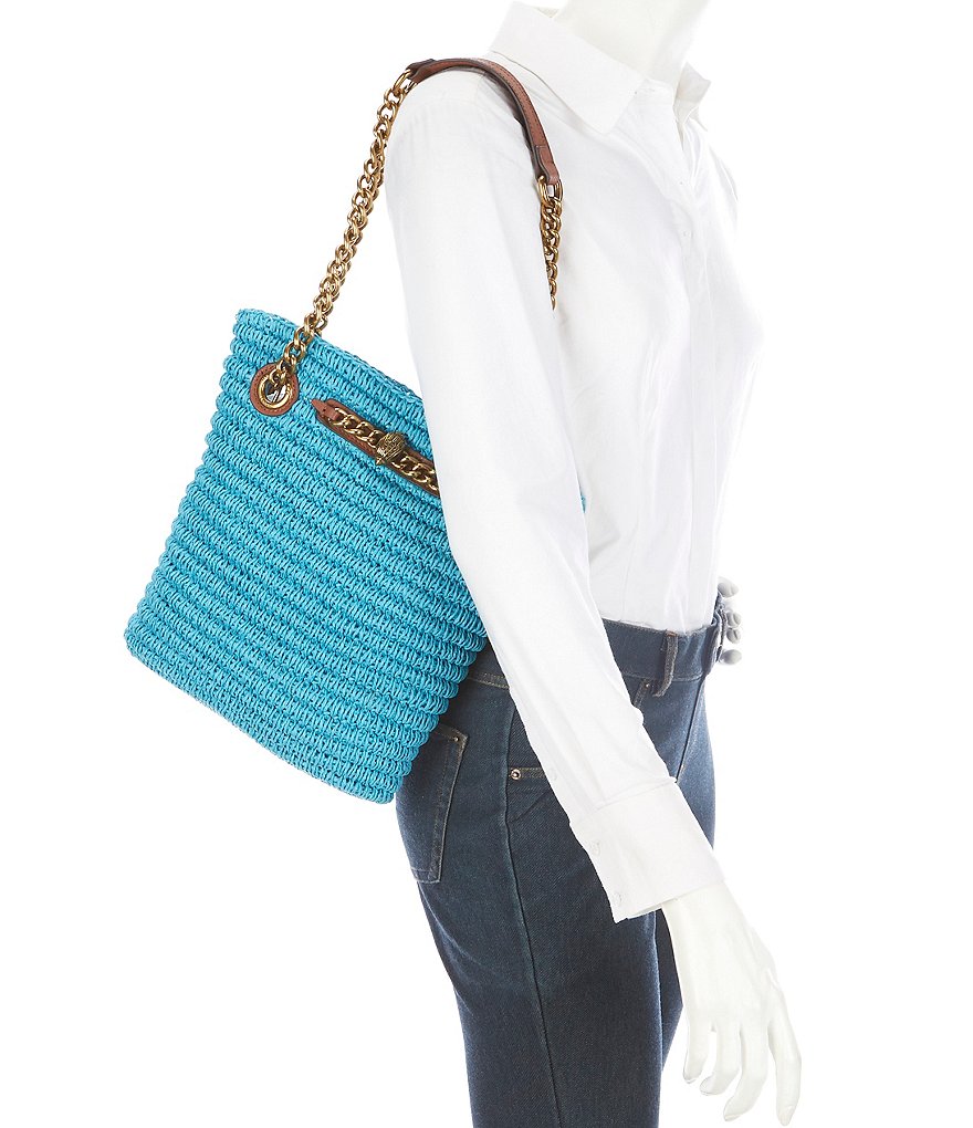 Kurt Geiger London Chelsea Raffia Small Tote Bag