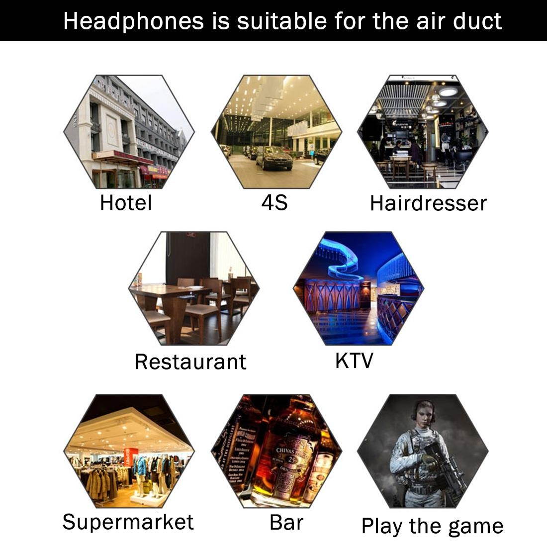 Perfume Air Duct Headset with Clip for Walkie Talkies, 3.5mm + 2.5mm Plug (Red)