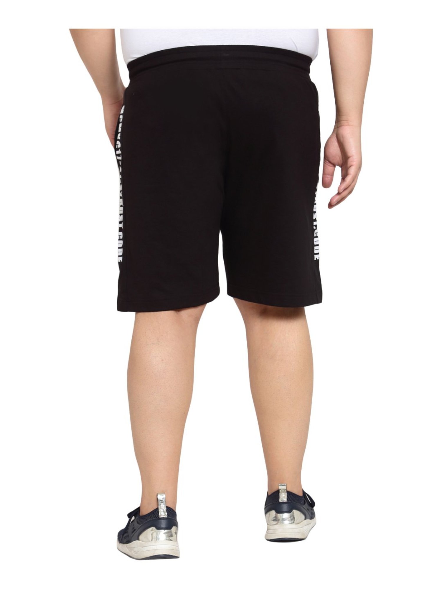Melon by PlusS Black Cotton Regular Fit Shorts