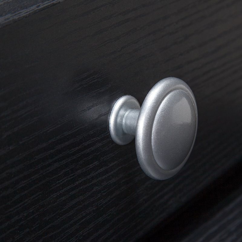 kathy ireland Home by Bush Furniture Connecticut 60W Organizer, Black Suede Oak KI40102-03