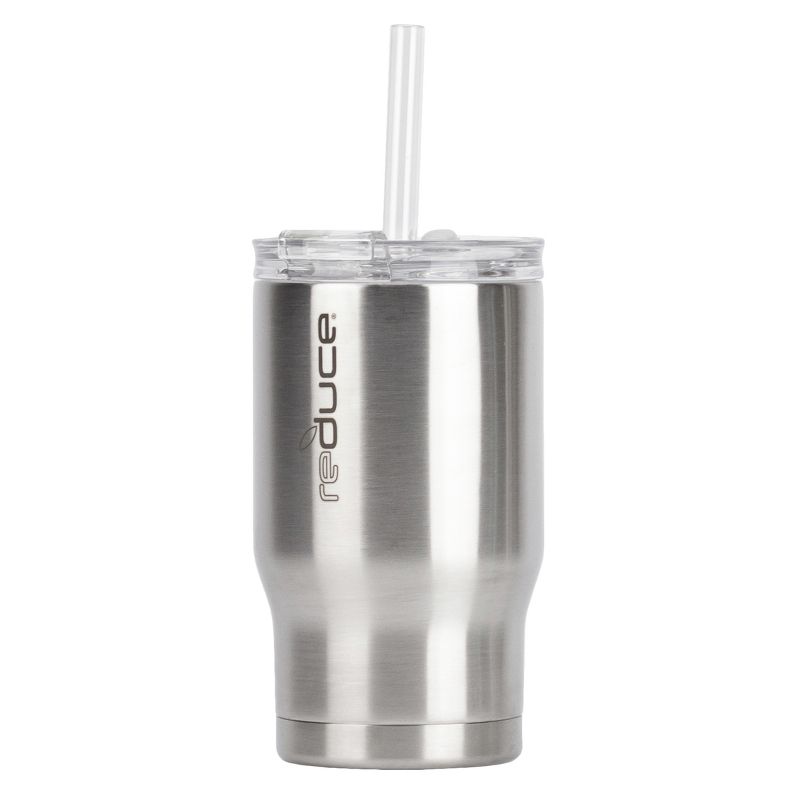 Reduce 14oz Stainless Steel Tumbler With Lid And Straw Silver