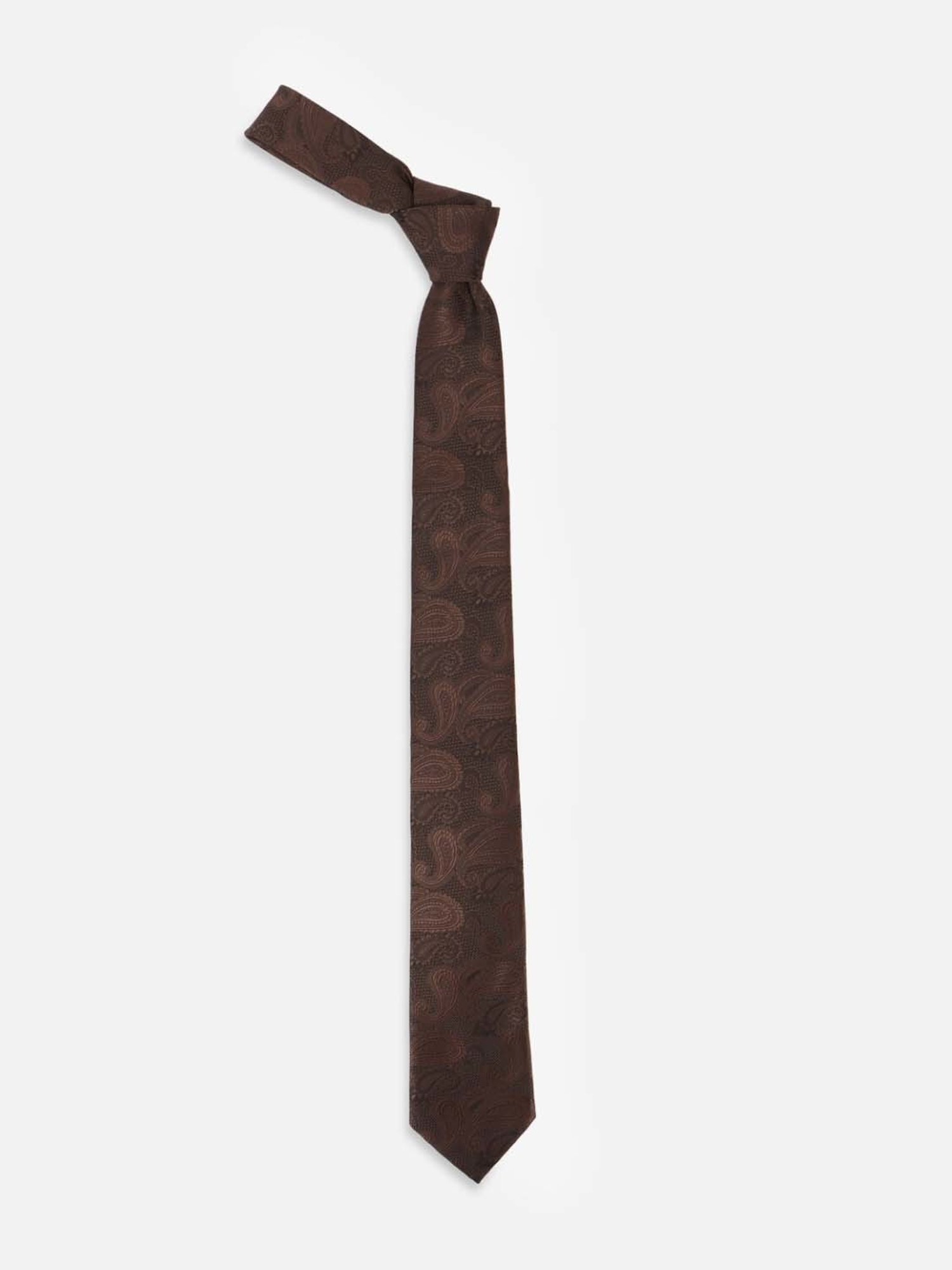 Van Heusen Brown Embroidered Tie