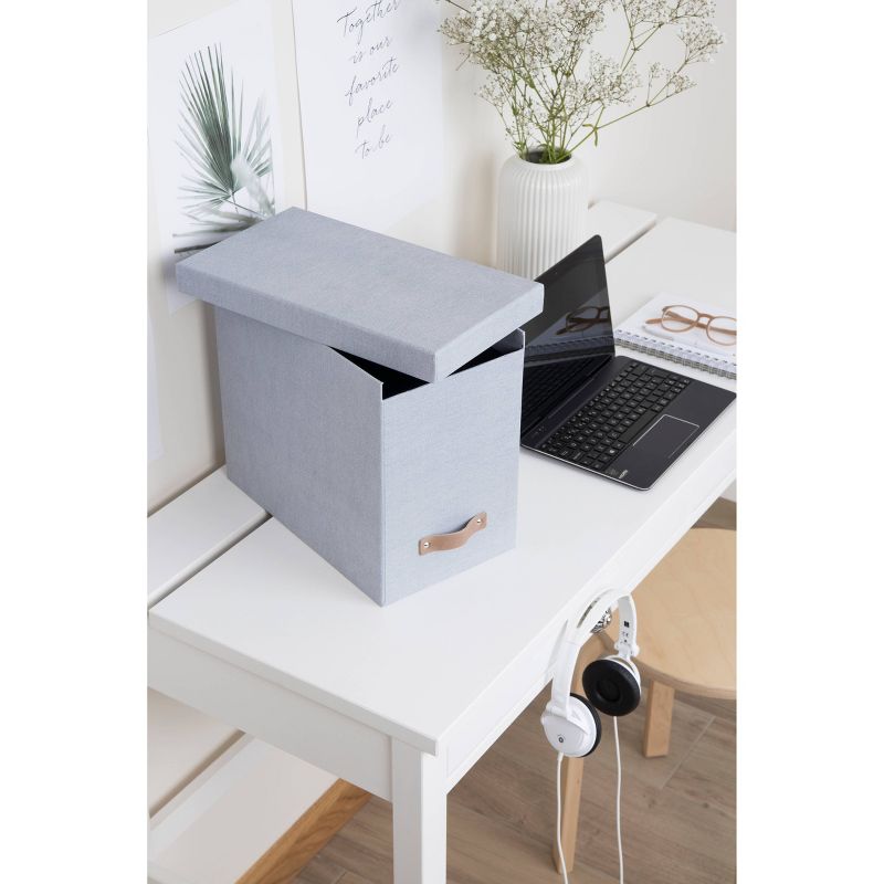 John Canvas File Box Ash - Bigso Box of Sweden