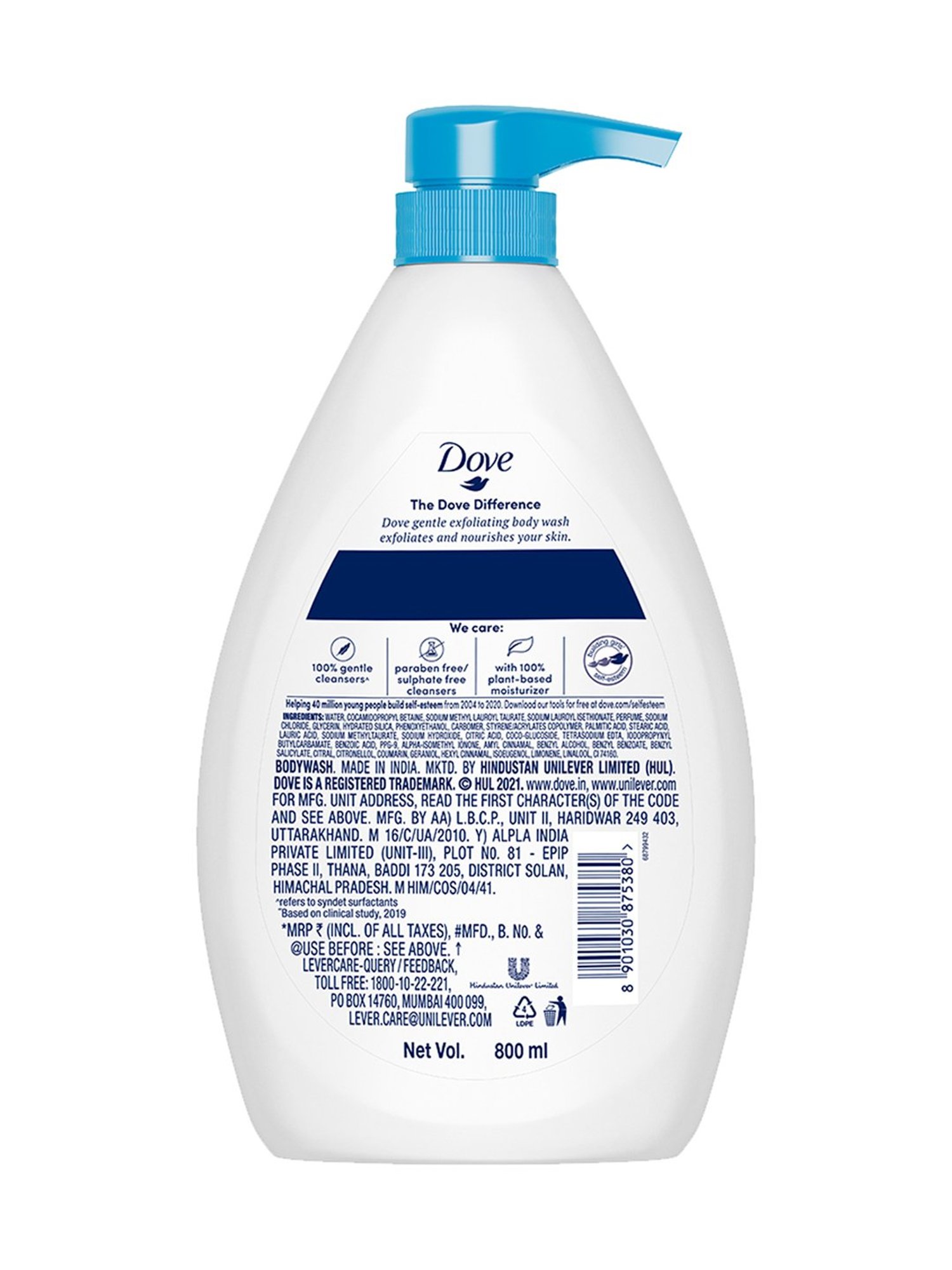 Dove Gentle Exfoliating Beads Body Wash - 800 ml