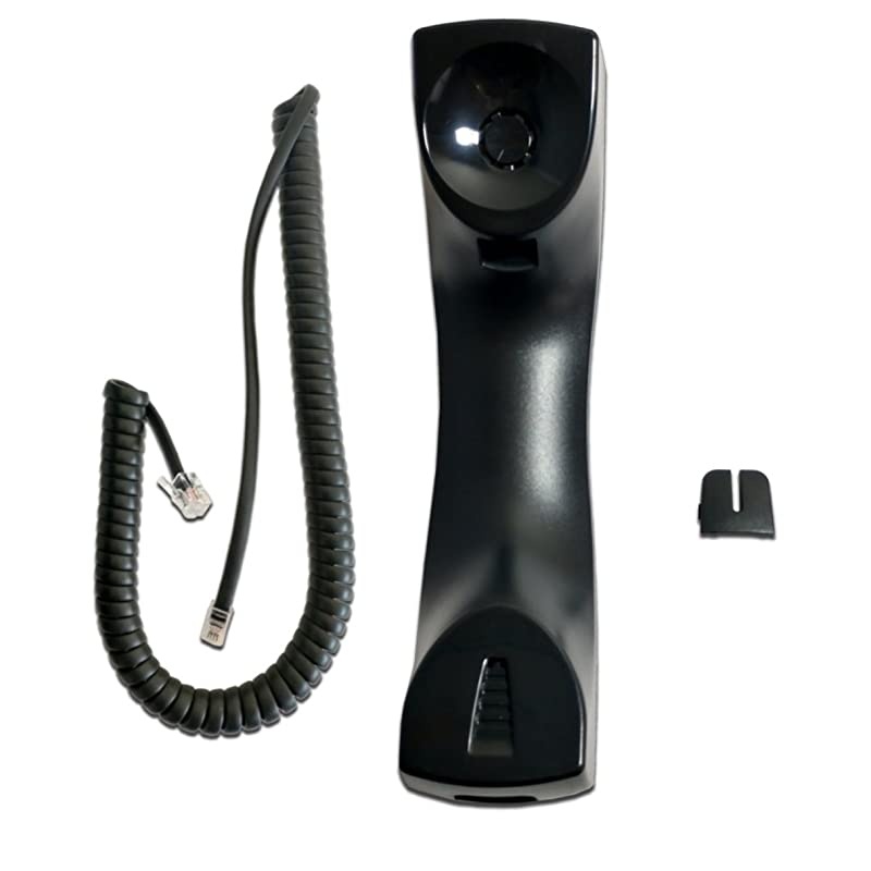 Aspire Handset Charcoal with Curly Cord Cover Port Tab with Curly Cord