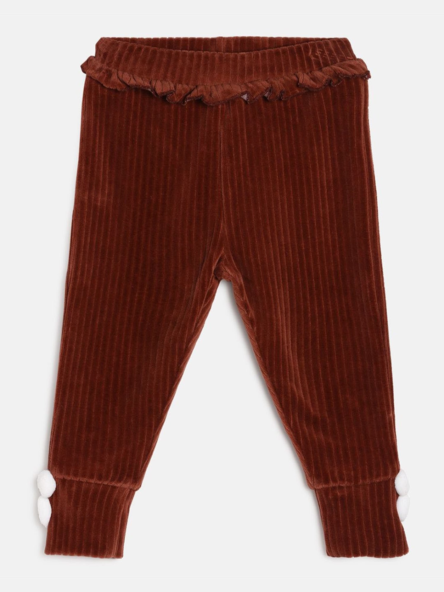 MINIKLUB Kids Brown Solid Leggings