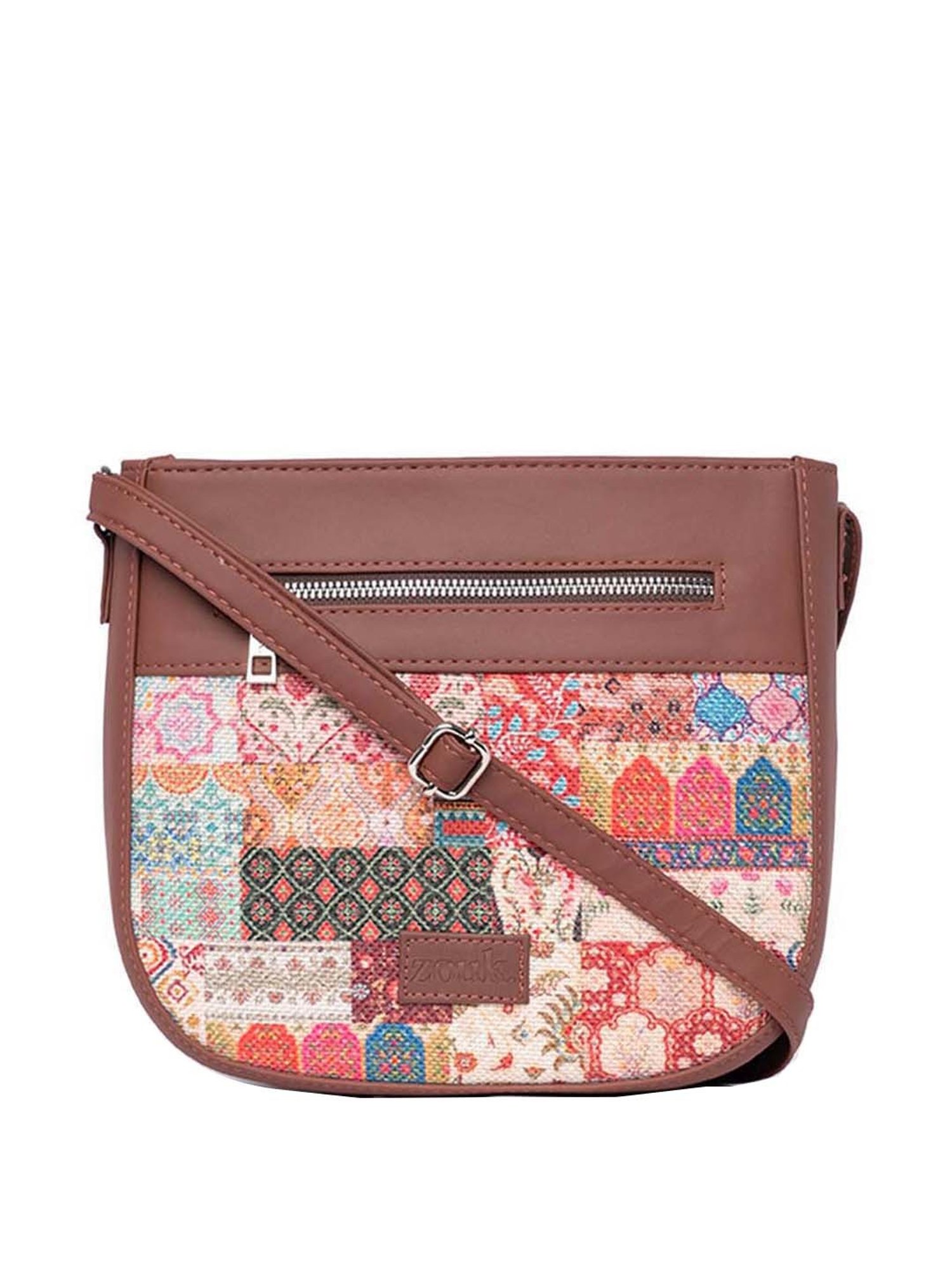 ZOUK Multicolor Printed Medium Sling Handbag