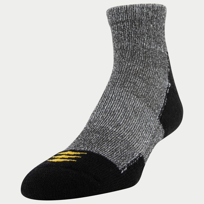 PowerSox Men's Workwear 6pk Quarter Athletic Socks - Rust/Teal 6-12.5