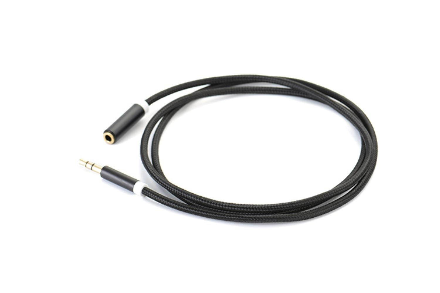 AU111 6 Feet Premium Audio Extension Cable Nylon Braided 35mm TRRS 4 Poles Jack Male to Female