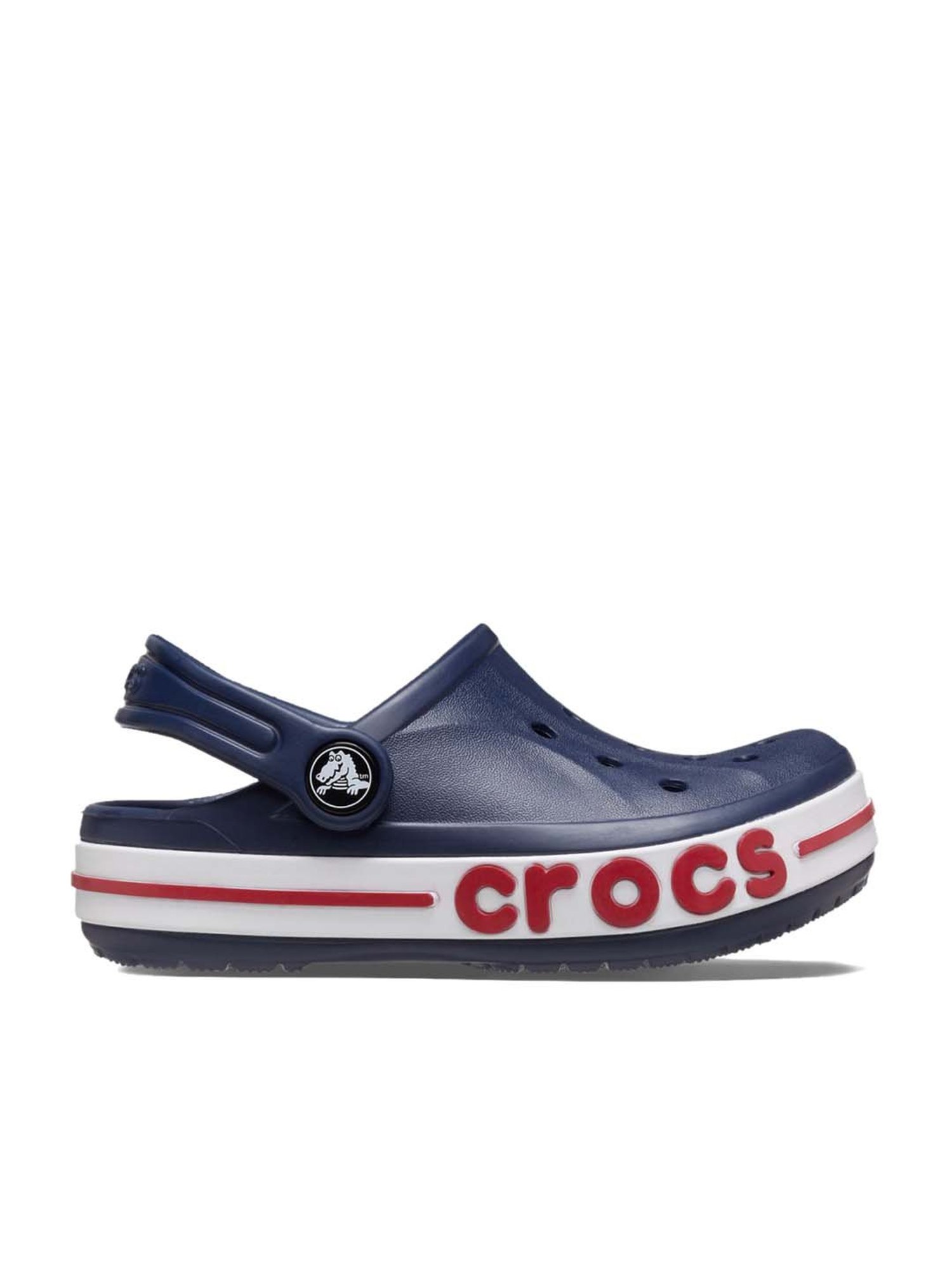 Crocs Kid's Bayaband Navy Back Strap Clogs