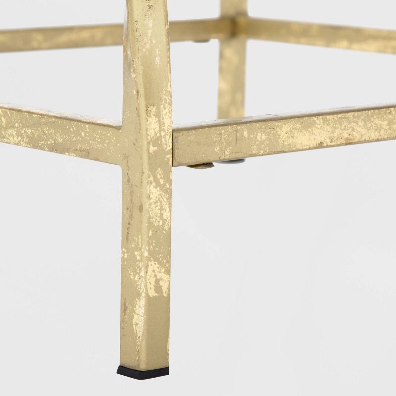 Jolie Modern Living Room Accent Table Navy Blue/Gold - Adore Decor