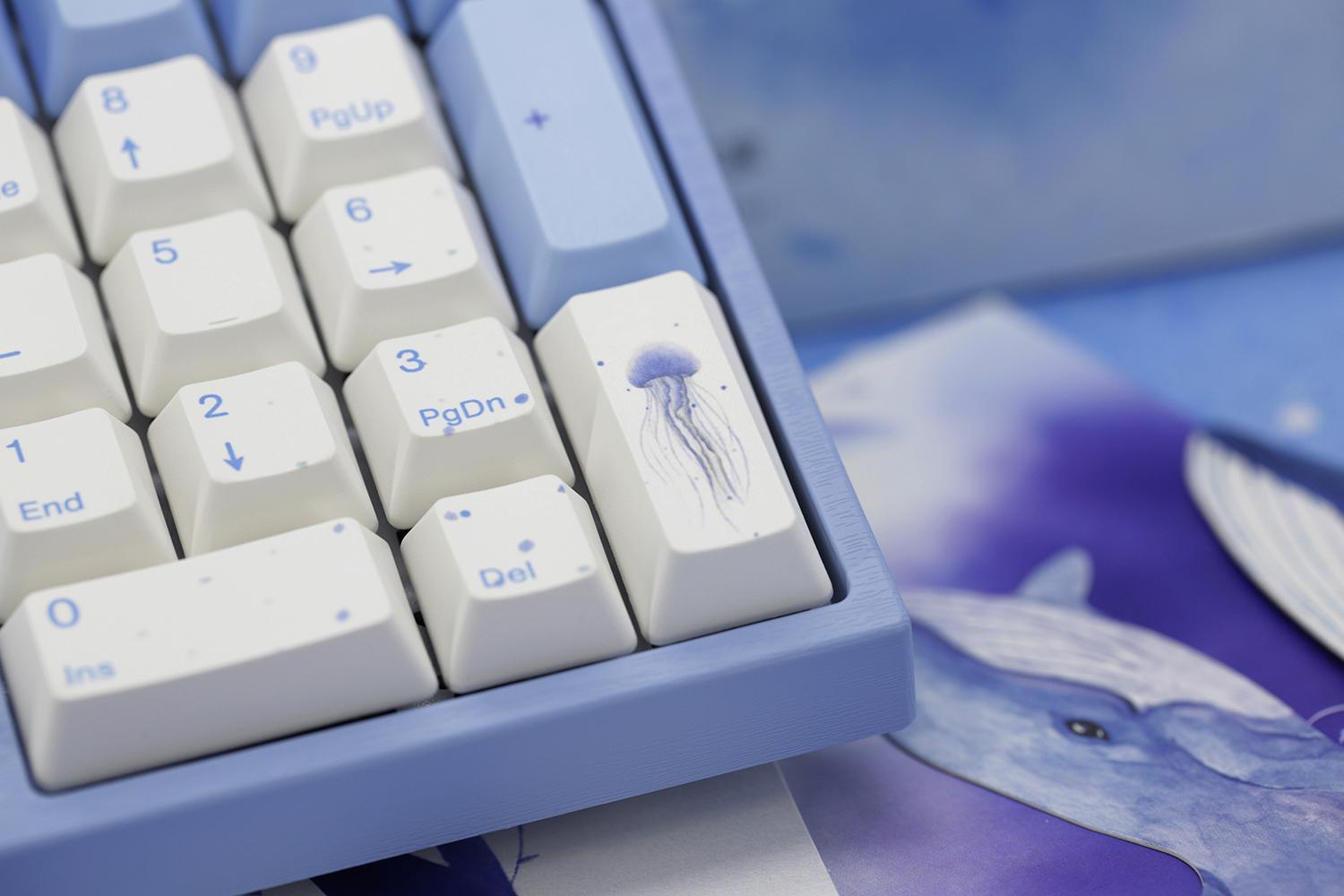 2, 60% Wired/Wireless Mechanical Keyboard (Kailh Box Brown Switch/White Case) - Full Keys Programmable - True RGB Backlit - Tap Arrow Keys - Double Shot PBT Keycaps - NKRO - 1900mAh Battery