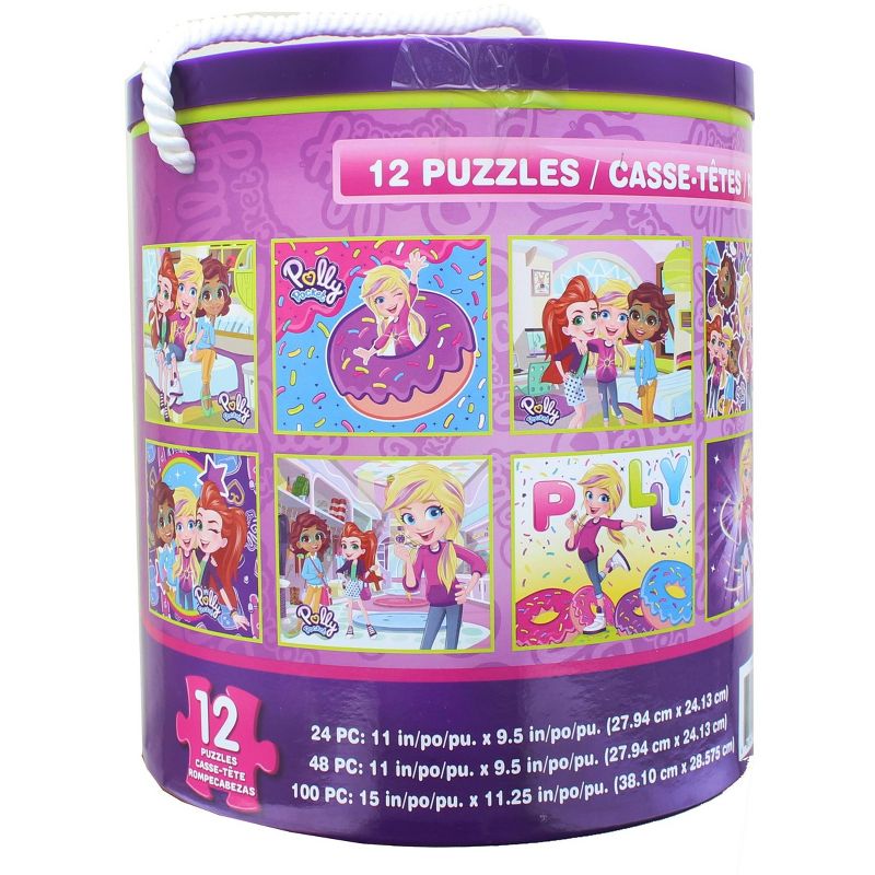 TCG Toys Polly Pocket Jigsaw Puzzle 12 Pack |  24, 48, & 100 Pieces