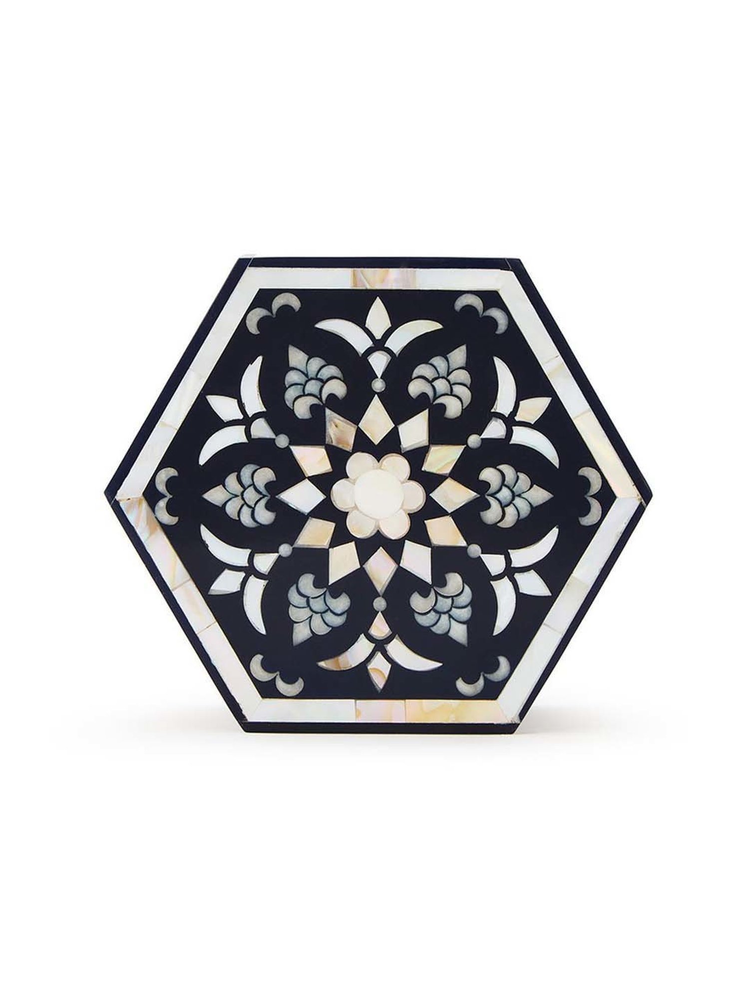 Fabindia Home Utkarsh Blue Wood Decaled Utility Box