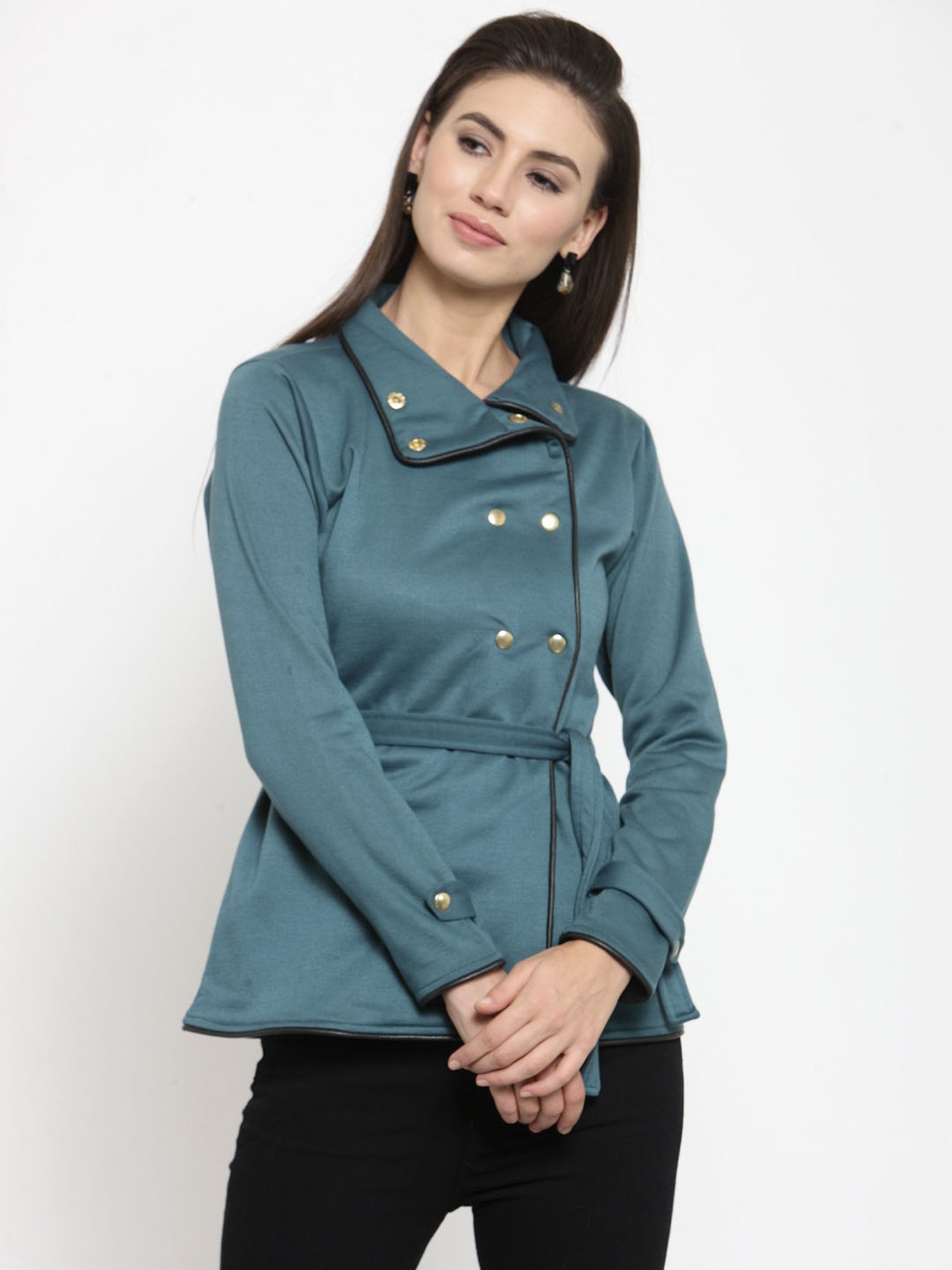 Belle Fille Teal Regular Fit Jacket