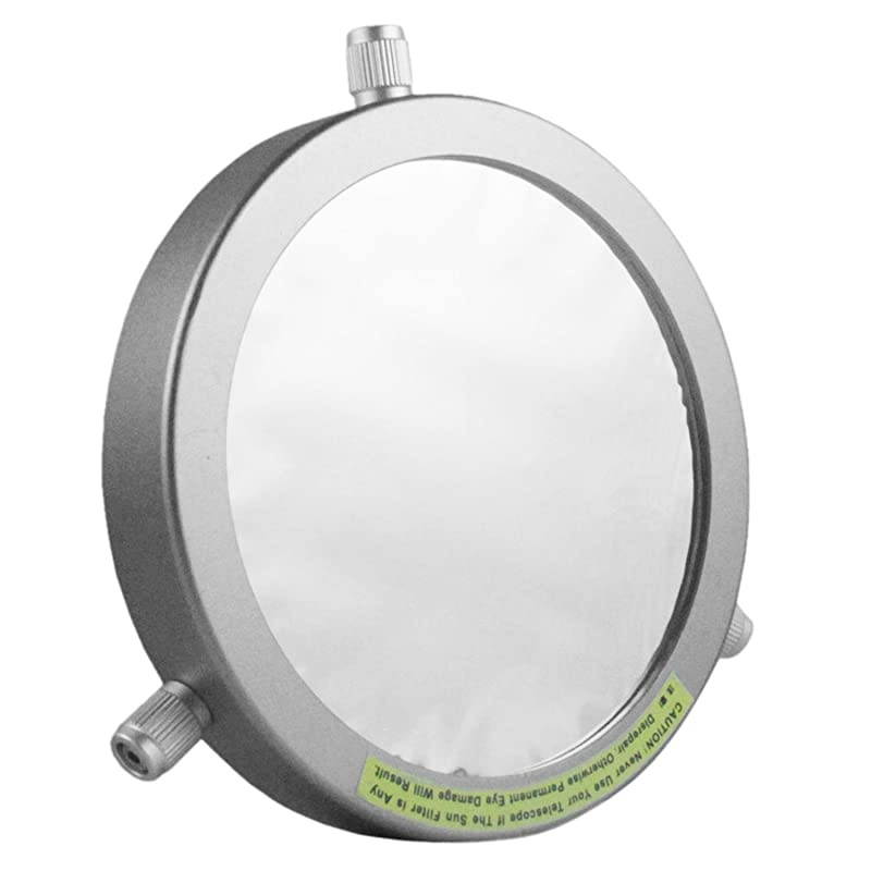 Deluxe Solar Filter 80mm Adjustable Metal Cap for Telescope Tubes with Outer Diameter from 50mm to 72mm Aperture 55mm - Immediately Start Solar Observing and Our Sun Becomes Within Reach